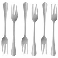 Jogo 6 Garfos para Mesa 20cm Aço Inox Positano Lyor Talheres Refeições