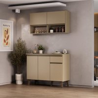 Armário de Cozinha Compacta Atlanta Jolie Carraro Amêndoa