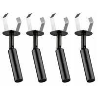 Kit 4 Luminárias Spots Iluminação Direcionável Embutir Preto Alumínio G9 Neo Dital