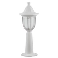 Balizador Moderno Branco para Jardim Lente Fosca Injetado 45cm Termoplástico Dital