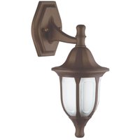 Arandela Luminária para Hall Marrom Injetada Termoplástico Lâmpada com Suporte Superior Dital