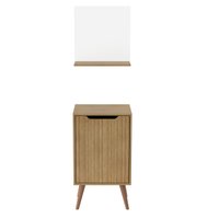 Conjunto Para Banheiro Balcão Com Espelho Sem Cuba 45Cm Bn3691 Tecnomobili Amenoda