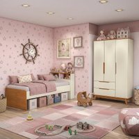 Quarto Infantil 2 Peças Crescer Kappesberg Argila/Jequetiba