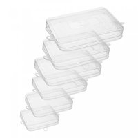 Jogo 6 Tampas Retangulares Flexíveis Silicone Lyor Universal para Potes Travessas Marinex
