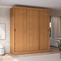 Guarda-Roupa 3 Portas de Correr Kappesberg Canela 180cm