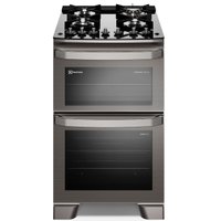 Fogão de Piso Electrolux FE4DC Com Forno Duplo 4 Bocas Cinza