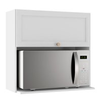 Armario Aereo Nicho Microondas 80 cm Unna Branco POLIMAN