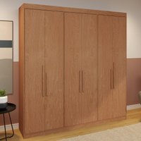 Guarda-Roupa Casal 6 Portas 2 Gavetas 206cm Multimóveis CR35456 Carvalho Vermontt