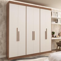 Guarda-Roupa Casal 6 Portas 2 Gavetas 206cm Multimóveis CR35456 Carvalho Vermontt/Off White