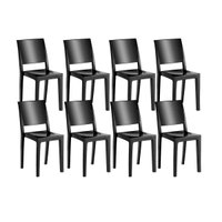 Cadeira Cozinha Hydra Plus Kit c/ 8 Cadeiras Polipropileno Preto - Kappesberg