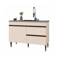 Balcão de Cozinha Gabinete Pia 120cm 2 Portas 1 Gaveta Milano Multimóveis MP2385
