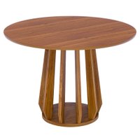 Mesa de Jantar Redonda 4 Lugares Tampo MDF 109 cm 22145 Cinamomo NATUEM