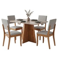 Conjunto Sala de Jantar Mesa 1,20m Moove 4 Cadeiras Linda Viero