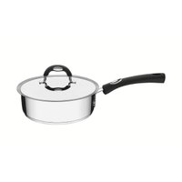 Frigideira com Tampa Tramontina Duo Silicone em Aço Inox  20 cm 2,1L Compatível com Indução