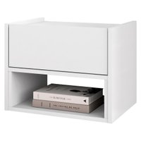 Mesa De Cabeceira Suspensa 1 Gaveta 45 cm Florença Branco DCASA