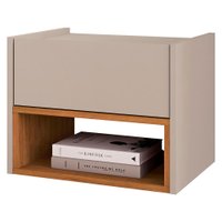 Mesa De Cabeceira Suspensa 1 Gaveta 45 cm Florença Off White Cedro DCASA