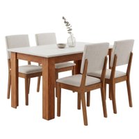 Conjunto Sala de Jantar Mesa 1,10m Place 4 Cadeiras Linda Viero