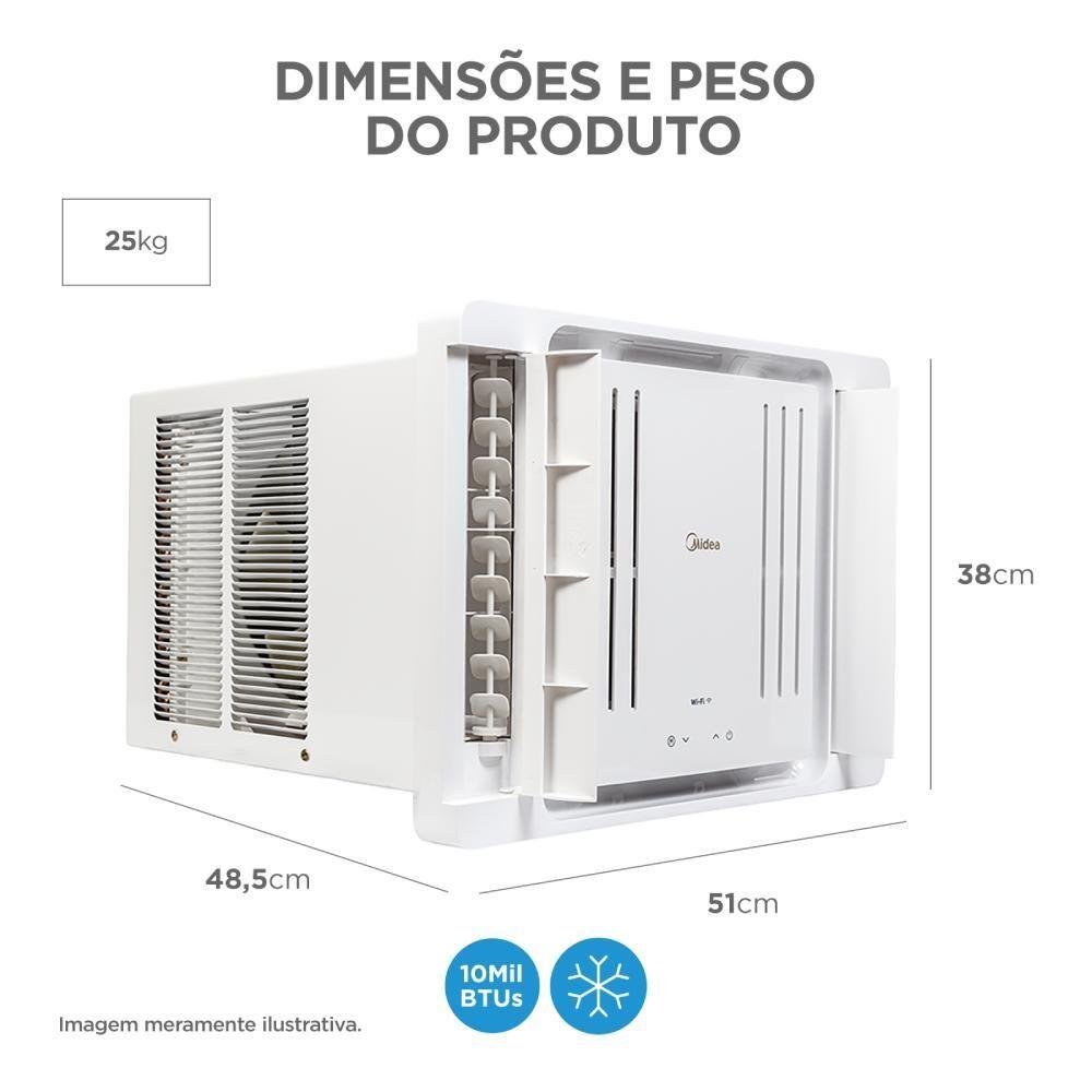 Ar Condicionado Janela Eletrônico 10000 Btu Frio - Midea - 220v - Qcl105rb