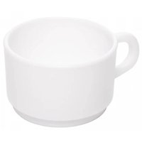 Jogo 48 Xícaras Chá 200ml Vidro Opalino Branco Wolff Essenza Profissional Hotel Restaurante Cafeteria