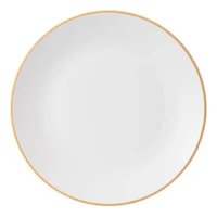 Prato Raso 27cm Porcelana Branco Borda Dourada Legacy Gold Mesa Posta Elegante