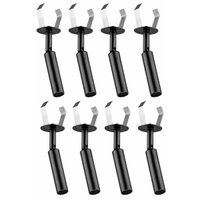 Jogo 8 Spots Luminárias de Embutir 4,2x19,4cm Alumínio Preto Soquete G9 Linha Neo Dital