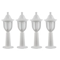 Kit 4 Balizadores Branco para Muro Lente Fosca Injetado 45cm Termoplástico Dital Jardim