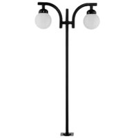 Poste Luminária Preto em Alumínio sem Globo para Jardim Global Dital