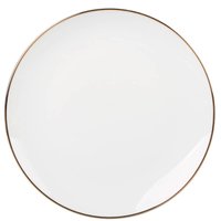 Prato para Sobremesa 19,2cm Porcelana Branca Borda Dourada Legacy Gold L'Hermitage Mesa Posta Luxo