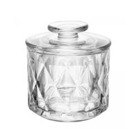 Manteigueira Francesa Diamond 8x9cm Vidro Mesa Posta Cozinha Porta Manteiga Lyor