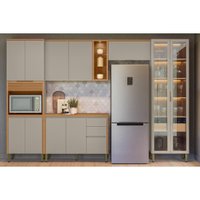 Cozinha Completa Linea Brasil 5 Peças Allure CP14 Jequitiba/Gris