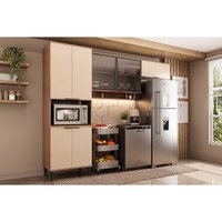 Cozinha Completa Carraro 3 Peças Alpha C3P35 Freijo/Off White