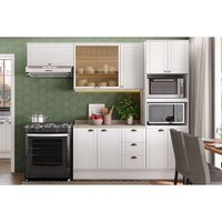 Kit Cozinha Modulada 4 Peças Bella (2Aéreos+1Balcão+1TorreQuente) C4P197 Branco - Carraro