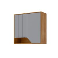 Armário de Cozinha Modulado Celeste c/ 2 Portas 80cm Cinamomo/Platina - MGM