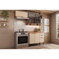 Cozinha Modulada Carraro Alpha Alpha 3 Peças (2Aéreos+1Balcão) C3P31 Freijo/Off White-Carraro
