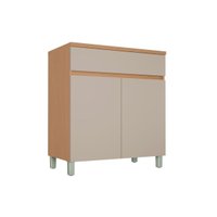 Balcão Cozinha Nesher Realeza c/ 2 Portas 1Gav 80cm Carvalho/Greice