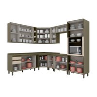 Cozinha Modulada Henn Connect Henn 15 Peças C6P13 Duna/Cristal