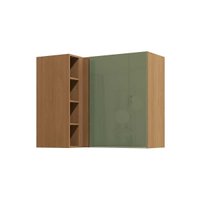 Armário Cozinha Modulado Canto Reto Vibra T652 c/ 1 Porta 98cm Canela/Verde Pistache Lacca Kappesberg