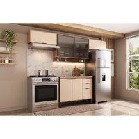 Cozinha Completa Carraro 4 Peças Alpha C4P182 Freijo/Off White