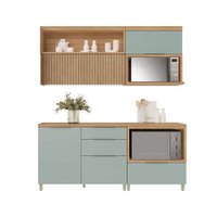 Kit Cozinha Modulada 4 Peças Marquesa (2Aéreos+2Balcões) C4P24 Nogueira - Nesher