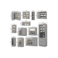 Cozinha Modulada Henn Americana Henn 16 Peças C5P33 Cinza
