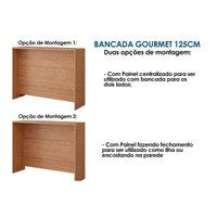 Módulo Cozinha MGM Divina 5 Peças (1Aéreo+1Balcão+1Ilha+2Complementos) C5P186 Freijo/Titanium-MGM