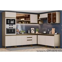 Cozinha Modulada Henn Connect Henn 13 Peças C6P05 Duna/Cristal
