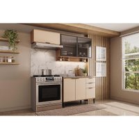 Cozinha Completa Carraro 3 Peças Alpha C3P33 Freijo/Off White