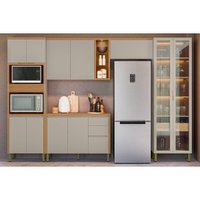 Cozinha Completa Linea Brasil 5 Peças Allure CP15 Jequitiba/Gris