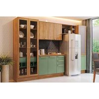 Cozinha Completa Kappesberg 6 Peças Botanic M661 Nogueira/Verde Oliva