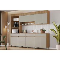 Cozinha Modulada Nesher Realeza 5 Peças CZ101 Carvalho/Greice