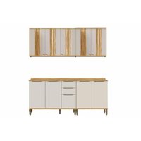 Cozinha Modulada Ronipa 4 Peças Sauvignon C4P246 Amendoa/Off White