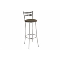 Banqueta Cozinha Kappesberg Jade 1B699CR Aço 1Un Cromado/Suede Cappuccino