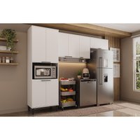 Kit Cozinha Modulada 3 Peças Alpha (2Aéreos+1Paneleiro) C3P34 Branco - Carraro