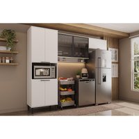 Kit Cozinha Modulada 3 Peças Alpha (2Aéreos+1Paneleiro) C3P35 Branco - Carraro